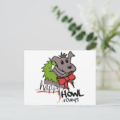 Happy Howlidays - Puppy - Briefkaart (Staand voorkant)