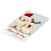 Happy Howlidays Puppy Dog Vakantie Foto Kerstmis Magneet (Linkerzijde)
