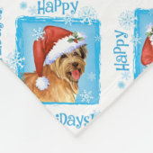 Happy Howlidays Pyrenean Shepherd Fleece Blanket Deken (Hoek)