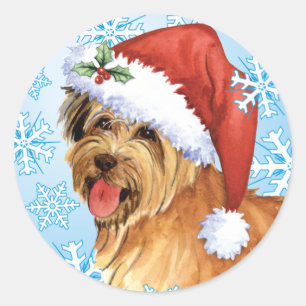 Happy Howlidays Pyrenean Shepherd Ronde Sticker