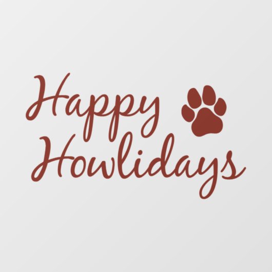 Happy Howlidays Raamsticker (Vel)
