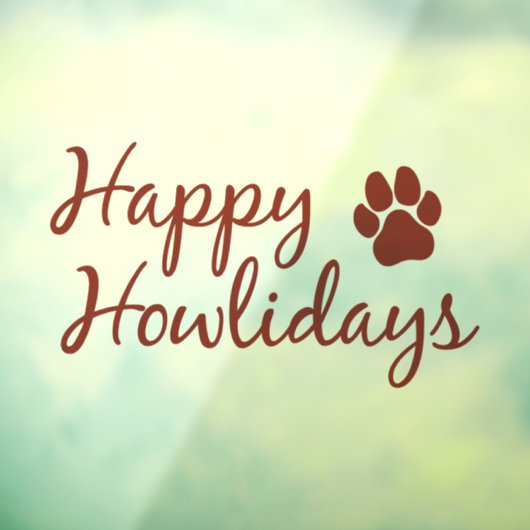 Happy Howlidays Raamsticker (Vel 3)