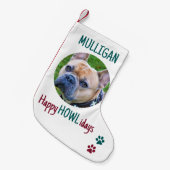 Happy HOWLidays Red Green Kerstmis foto Kleine Kerstsok (Voorkant (Hangend))