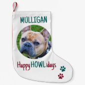 Happy HOWLidays Red Green Kerstmis foto Kleine Kerstsok (Voorkant)