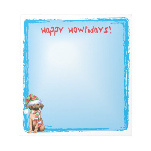 Happy Howlidays Redbone Notitieblok (Voorkant)