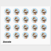 Happy Howlidays Redbone Ronde Sticker (Vel)