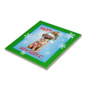 Happy Howlidays Redbone Tegeltje (Zijkant)