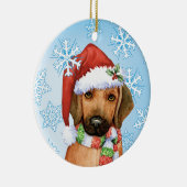 Happy Howlidays Rhodesian Ridgeback Keramisch Ornament (Rechts)