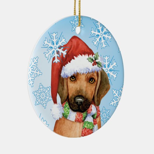 Happy Howlidays Rhodesian Ridgeback Keramisch Ornament (Rechts)