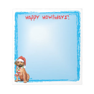 Happy Howlidays Rhodesian Ridgeback-laptop Notitieblok