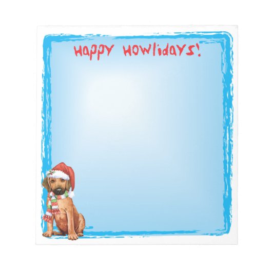 Happy Howlidays Rhodesian Ridgeback-laptop Notitieblok (Voorkant)