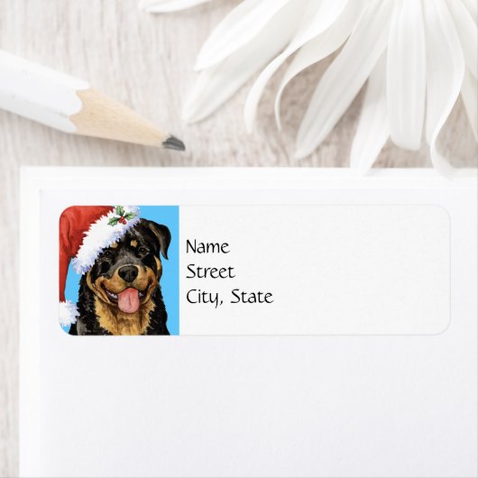 Happy Howlidays Rottweiler Etiket (Insitu)