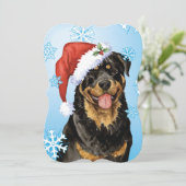 Happy Howlidays Rottweiler Feestdagenkaart (Staand voorkant)