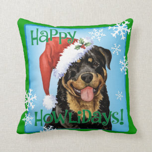 Happy Howlidays Rottweiler Kussen
