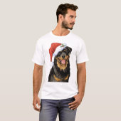 Happy Howlidays Rottweiler T-shirt (Voorkant volledig)