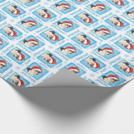Happy Howlidays Russell Terrier Cadeaupapier (Hoek)