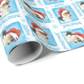 Happy Howlidays Russell Terrier Cadeaupapier (Rol Hoek)