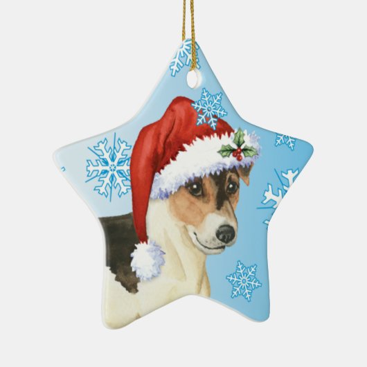 Happy Howlidays Russell Terrier Keramisch Ornament (Rechts)