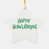 Happy Howlidays Russell Terrier Keramisch Ornament (Achterkant)