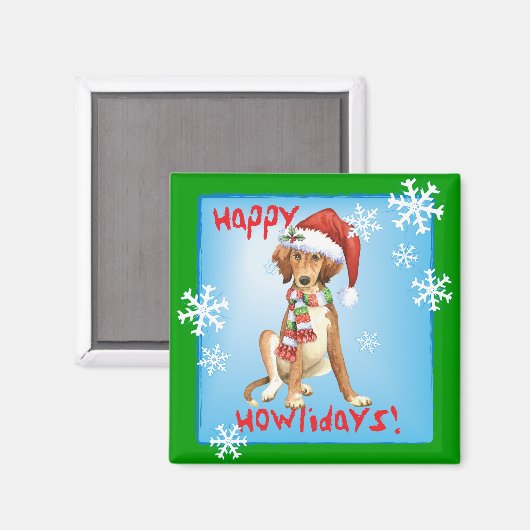 Happy Howlidays Saluki Magneet (Voorkant / Achterkant)