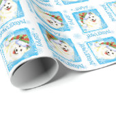 Happy Howlidays Samoyed Cadeaupapier (Rol Hoek)