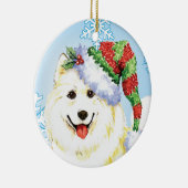 Happy Howlidays Samoyed Keramisch Ornament (Rechts)