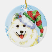 Happy Howlidays Samoyed Keramisch Ornament (Voorkant)