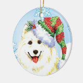 Happy Howlidays Samoyed Keramisch Ornament (Links)