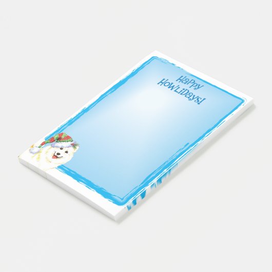 Happy Howlidays Samoyed Post-it® Notes (Schuin)