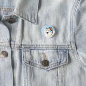 Happy Howlidays Samoyed Ronde Button 3,2 Cm (In situ)