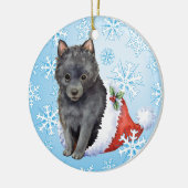Happy Howlidays Schipperke Keramisch Ornament (Links)