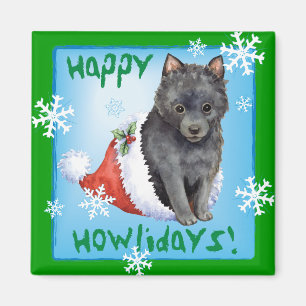 Happy Howlidays Schipperke Magneet