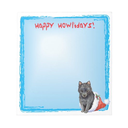 Happy Howlidays Schipperke Notitieblok (Voorkant)
