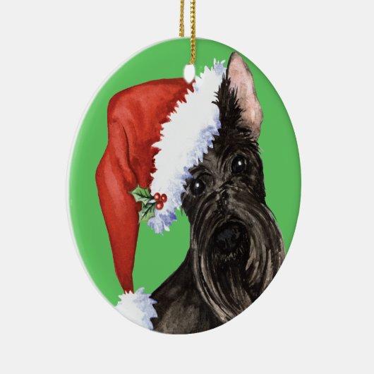 Happy Howlidays Scottish Terrier Keramisch Ornament (Rechts)