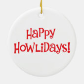 Happy Howlidays Scottish Terrier Keramisch Ornament (Achterkant)