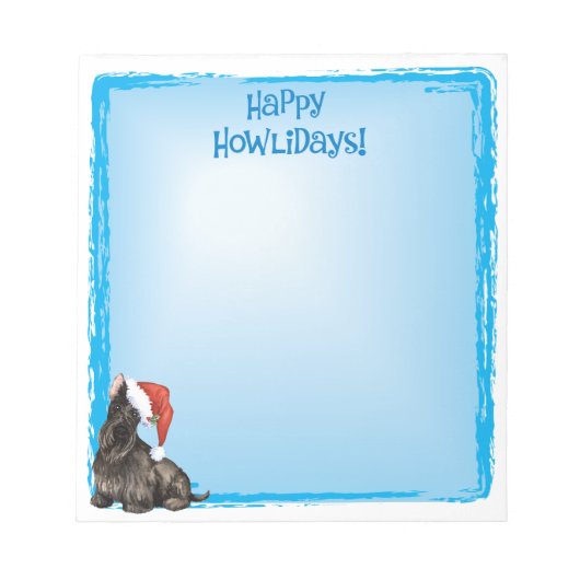 Happy Howlidays Scottish Terrier Notitieblok (Voorkant)