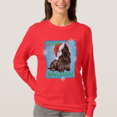 Happy Howlidays Scottish Terrier T-shirt (Voorkant)