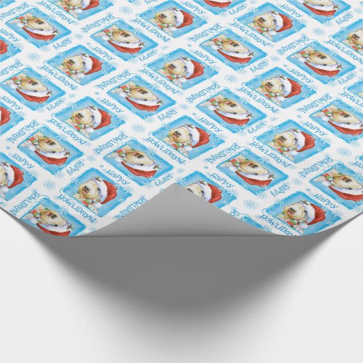 Happy Howlidays Sealyham Terrier Cadeaupapier (Hoek)