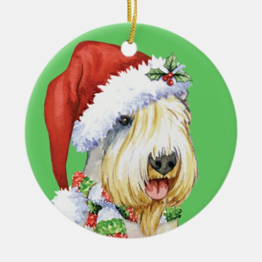 Happy Howlidays Sealyham Terrier Keramisch Ornament (Voorkant)