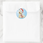 Happy Howlidays Sealyham Terrier Ronde Sticker (Tas)