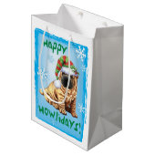 Happy Howlidays Shar-Pei Medium Cadeauzakje (Voorkant Gekanteld)