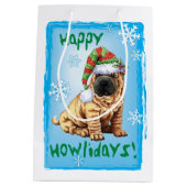 Happy Howlidays Shar-Pei Medium Cadeauzakje (Achterkant)