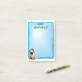 Happy Howlidays Shar-Pei Post-it® Notes (Op bureau)