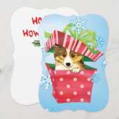 Happy Howlidays Sheltie Feestdagenkaart (Voorkant / Achterkant)