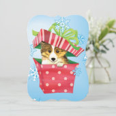 Happy Howlidays Sheltie Feestdagenkaart (Staand voorkant)