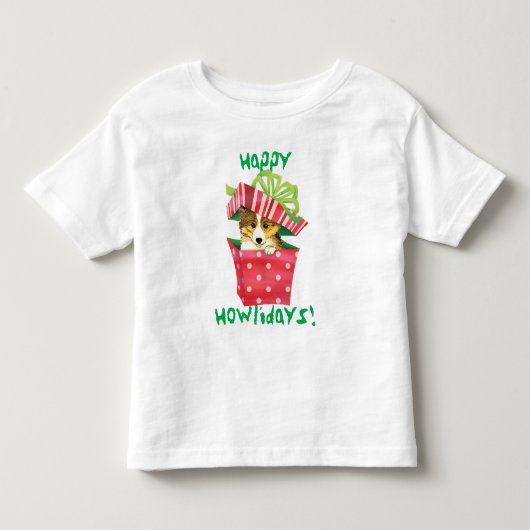 Happy Howlidays Sheltie T-Shirt (Voorkant)