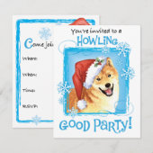 Happy Howlidays Shiba Inu Kaart (Voorkant / Achterkant)
