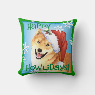 Happy Howlidays Shiba Inu Kussen