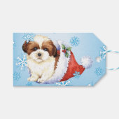 Happy Howlidays Shih Tzu Cadeaulabel (Voorkant (Horizontaal))