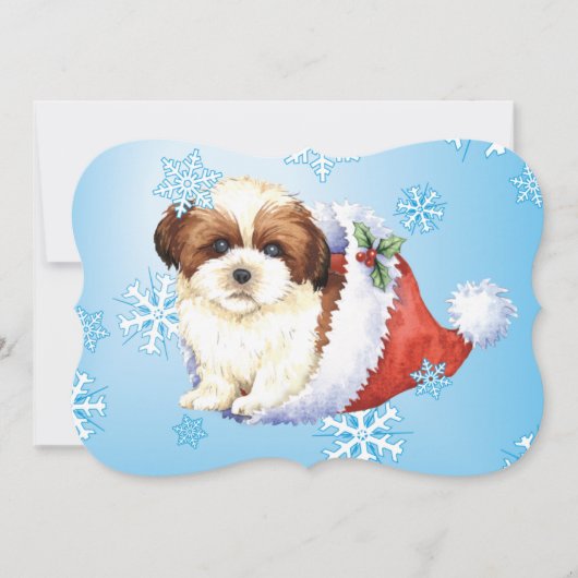 Happy Howlidays Shih Tzu Feestdagenkaart (Voorkant)
